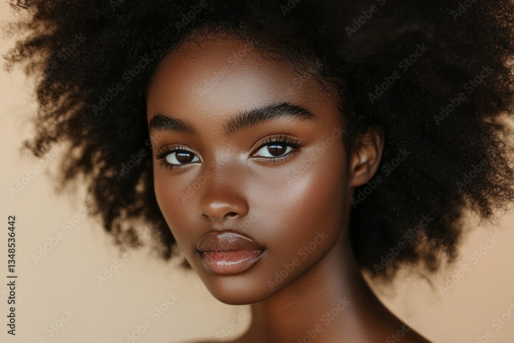 Portrait of a beautiful woman with dark skin and hair Portrait of a beautiful woman with dark skin and hair