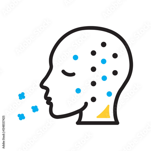 Vector multi color icon for Allergic