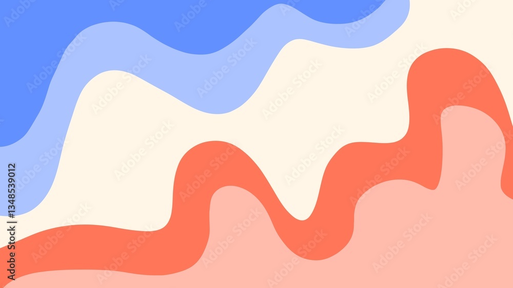 Abstract modern fluid design with pastel blue and orange Abstract modern fluid design with pastel blue and orange