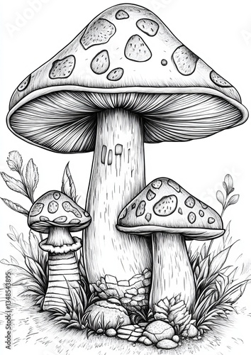 Mushroom House Coloring Pages