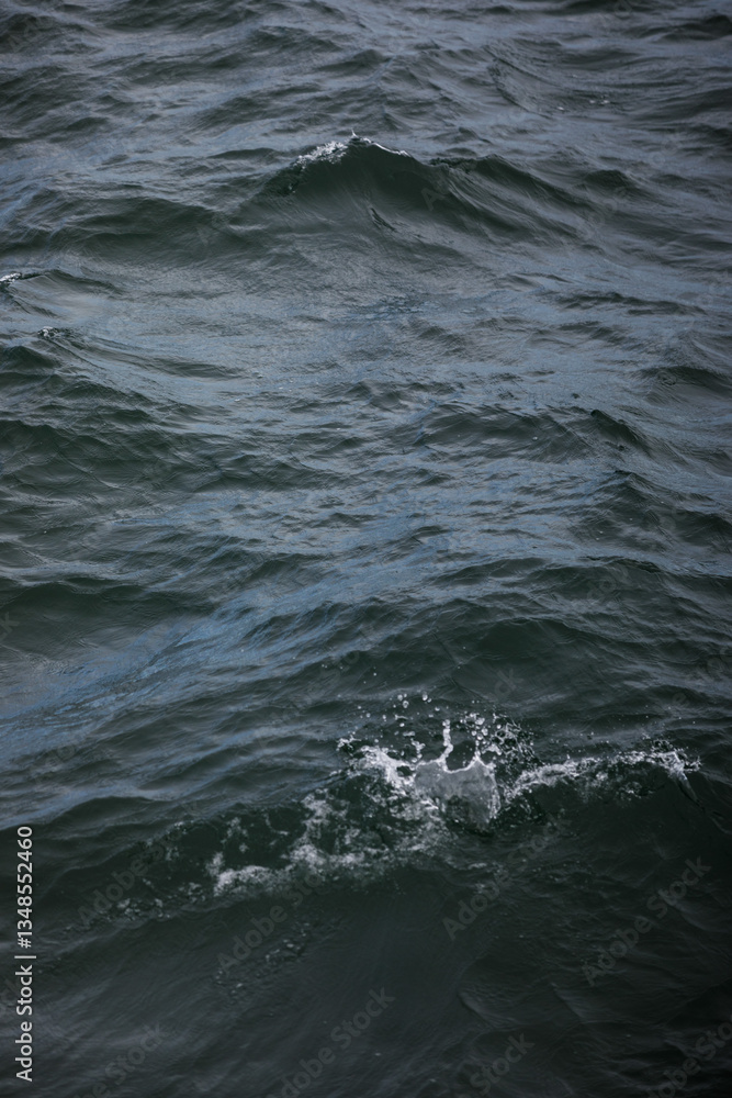 Naklejka premium Wave texture with dark sea water. Nature texture. Abstract background.
