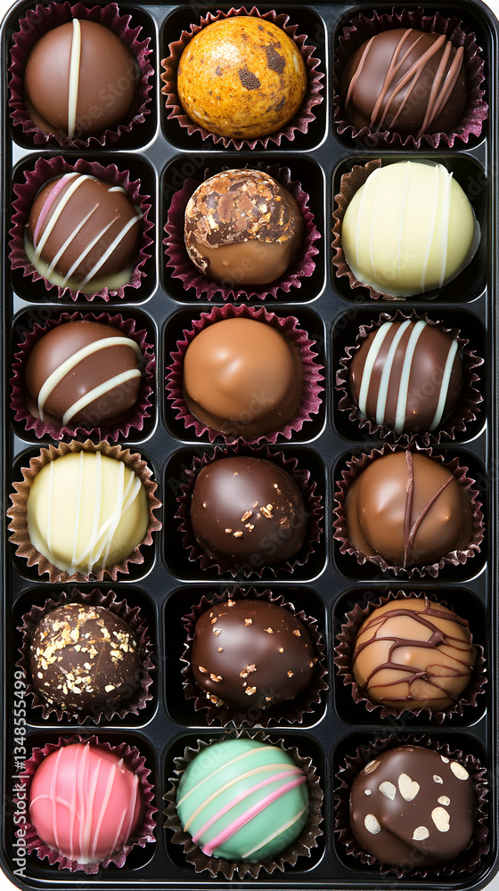 Assorted Chocolate Truffles in Elegant Box, Delightful Selection of Flavors and Textures, Perfect Gift for Special Occasions Assorted Chocolate Truffles in Elegant Box, Delightful Selection of Flavors and Textures, Perfect Gift for Special Occasions