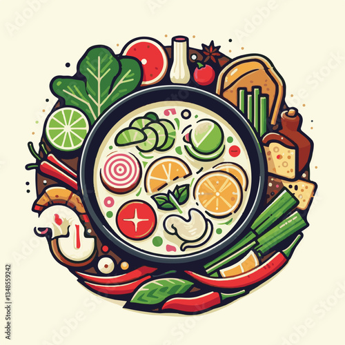 chicken, food, bowl, thai, asian, coconut, galangal, soup, dinner, thailand, spicy, lime, milk, background, tom kha, coconut soup, chili, creamy, cuisine, mushroom, gai, tom, sour, tom kha gai, thai f