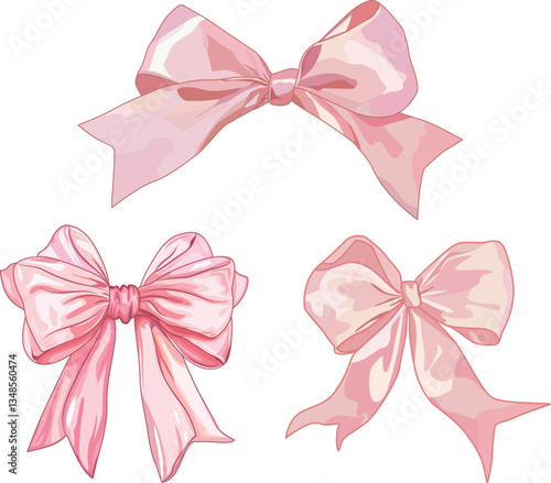 Set bow design vector illustration