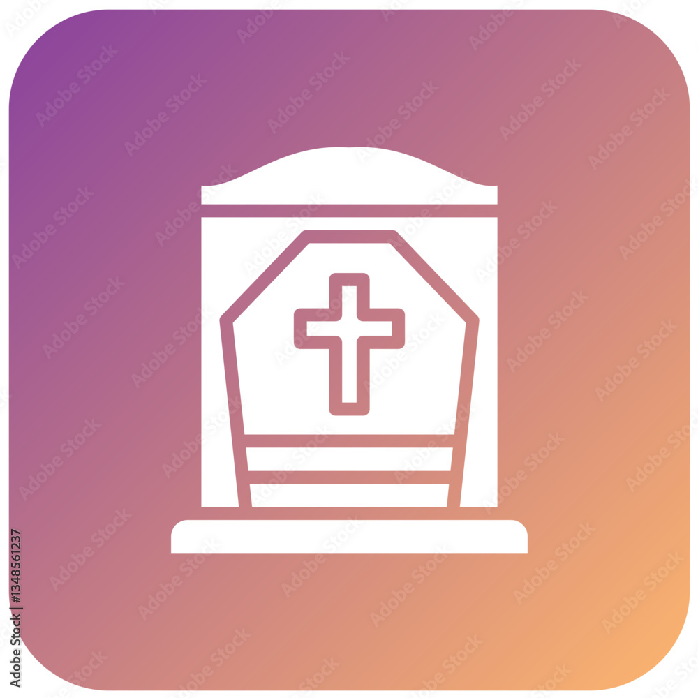 Fototapeta premium Vector Design Cemetery Icon Style