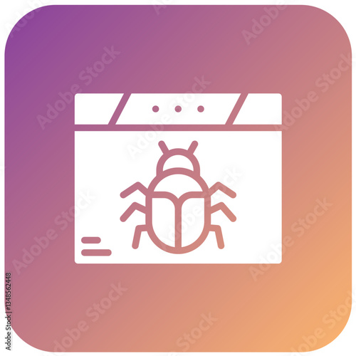 Vector Design Bug Icon Style