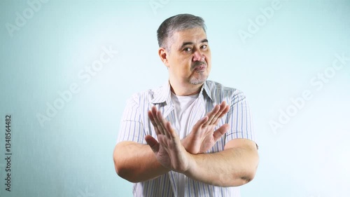 A man makes an excuse - no, it’s not me. I did not do anything. I don't know why you're asking me. I have nothing to do with this.