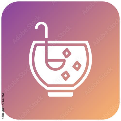 Vector Design Punch Bowl Icon Style