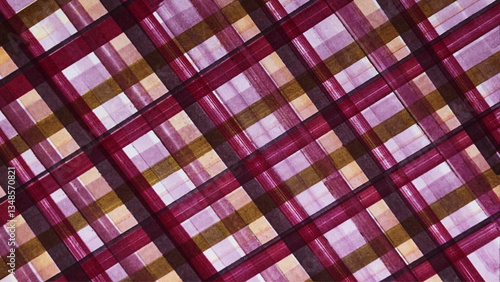 手描きの模様、水彩チェック模様、クロスチェック、格子模様、チェック柄の背景