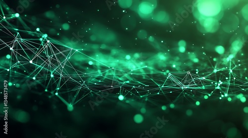 An abstract image showing the flow of digital assets in a green economy