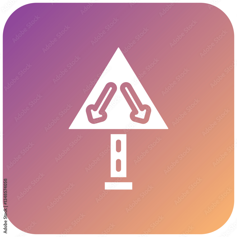 Vector Design Keep In Lane Icon Style Vector Design Keep In Lane Icon Style