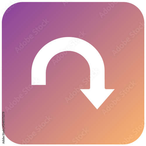 Vector Design Turn Down Icon Style