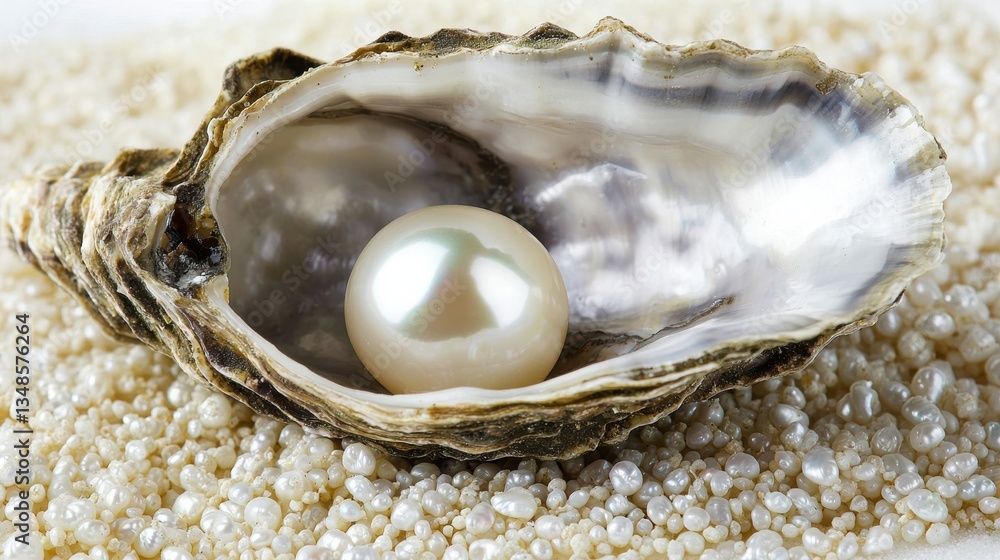 Oyster shell with pearl underwater environment nature image close-up perspective marine beauty Oyster shell with pearl underwater environment nature image close-up perspective marine beauty