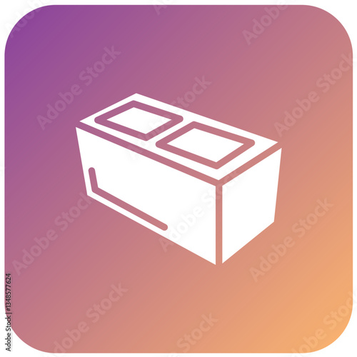 Concrete Block Vector Design Icon Style