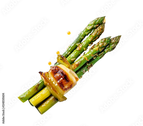 Grilled Asparagus: This mouthwatering image features perfectly grilled asparagus spears, expertly prepared.