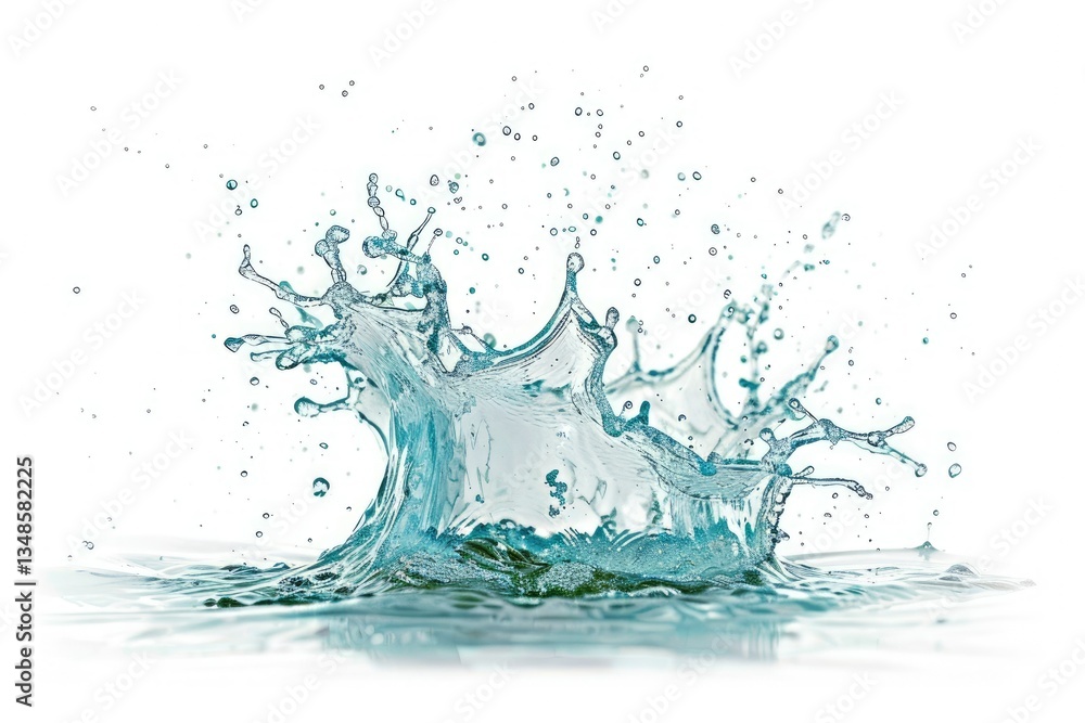 custom made wallpaper toronto digitalWater Splash Isolated on White Background, Beautiful Splashes a Clean Water