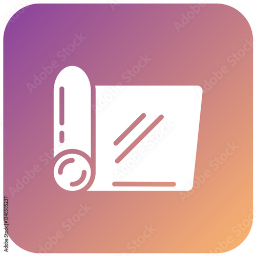 Yoga Mat Vector Design Icon Style