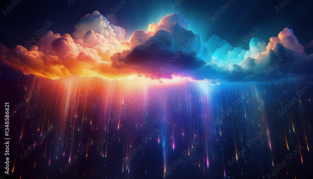 カラフルな雲 カラフルな雲