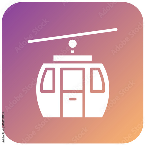 Vector Design Cable Car Icon Style