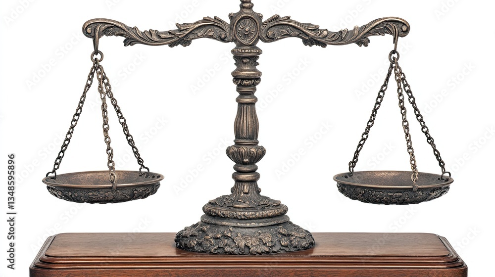 Scales of justice, isolated Scales of justice, isolated