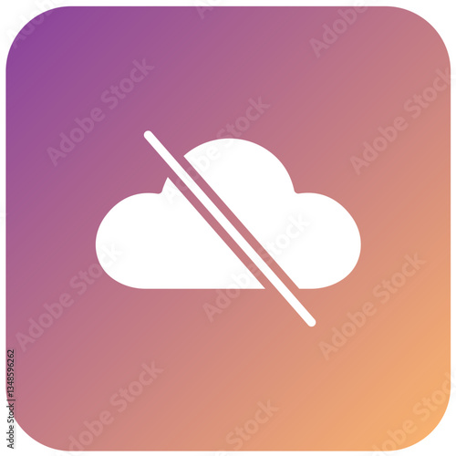 Vector Design Cloud Inaccessible Icon Style