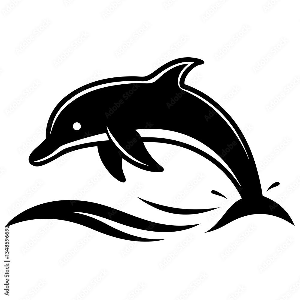 Fototapeta premium dolphin isolated on white background
