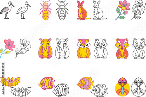 Adorable Australian Animals and Insects Coloring Pages for Kids