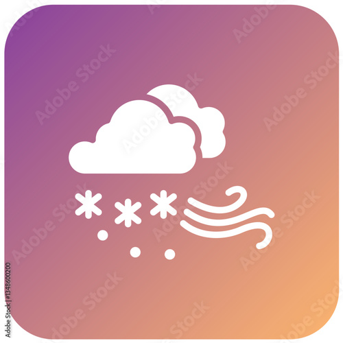 Vector Design Snowstorm Icon Style
