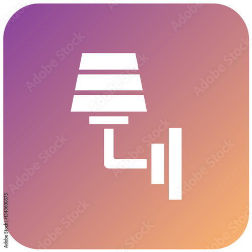 Vector Design Wall Lamp Icon Style