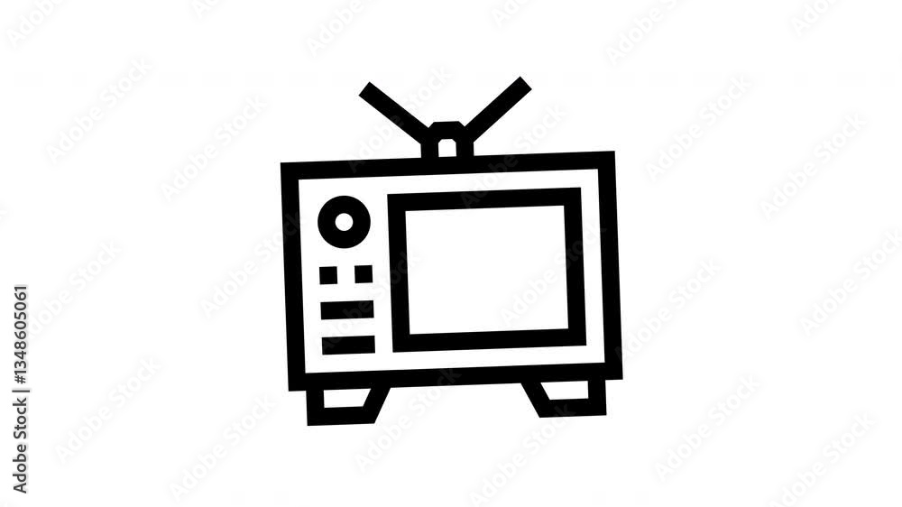 television animated icon television animated icon