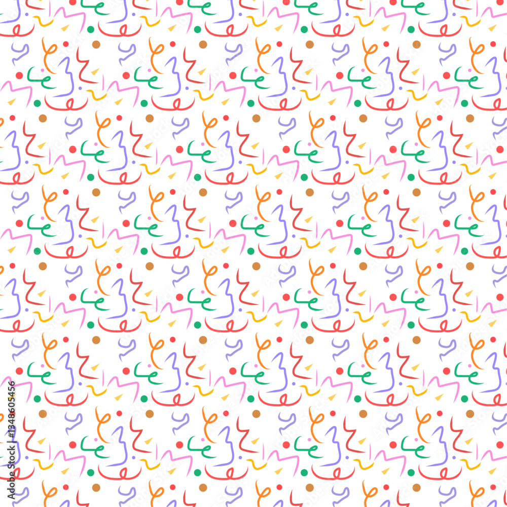 Fototapeta premium seamless pattern with colorful confetti