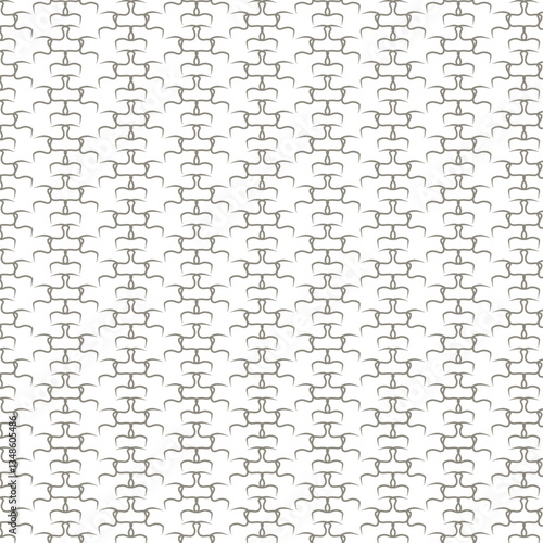 seamless pattern with puzzle. Seamless puzzle pattern or jigsaw parts white with black frame editable. Each part is on separate layout.