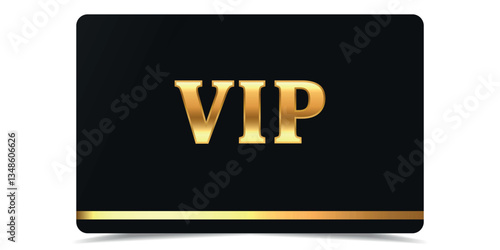 Vip gold card. Luxury texture template design. VIP ticket on black background for invitation, club, award, casino, certificate. Golden exclusive premium card.