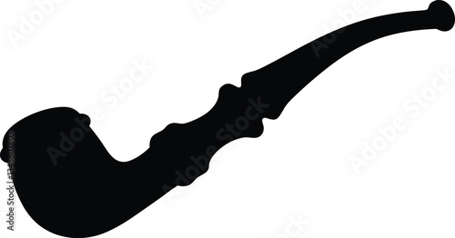 Smoking Pipe silhouette icon vector,Cigarette icon
