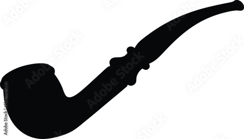 Smoking Pipe silhouette icon vector,Cigarette icon