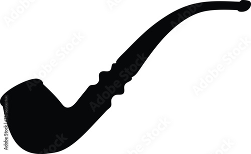 Smoking Pipe silhouette icon vector,Cigarette icon