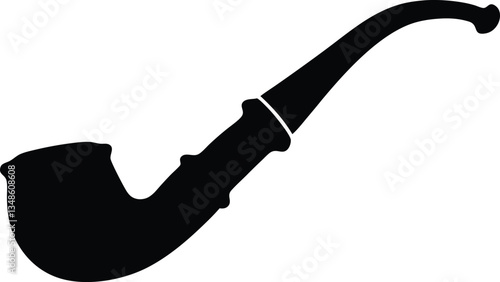 Smoking Pipe silhouette icon vector,Cigarette icon