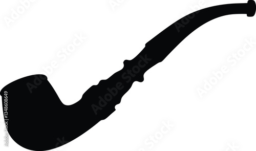 Smoking Pipe silhouette icon vector,Cigarette icon