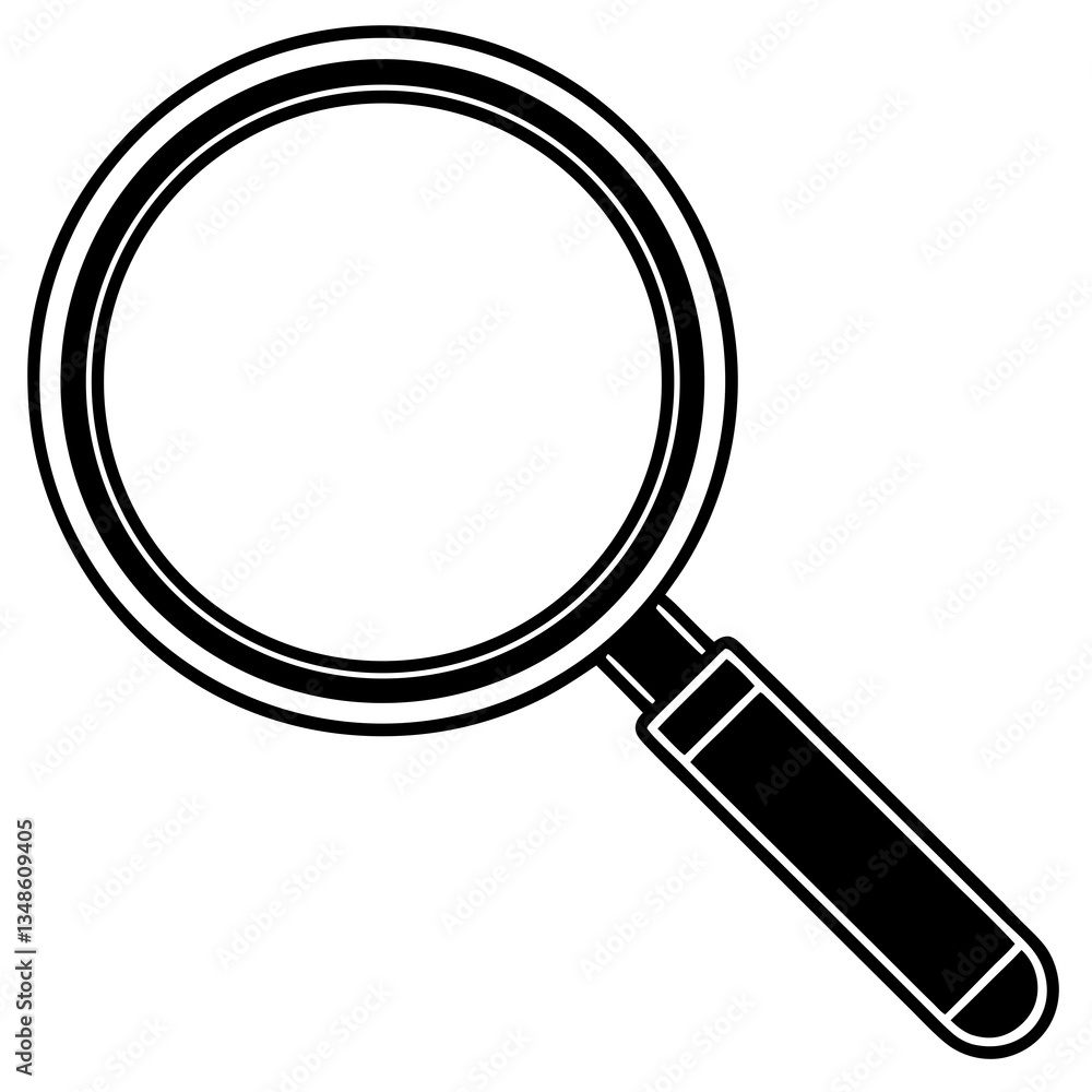 Simple Magnifying Glass Icon Vector Design. Simple Magnifying Glass Icon Vector Design.
