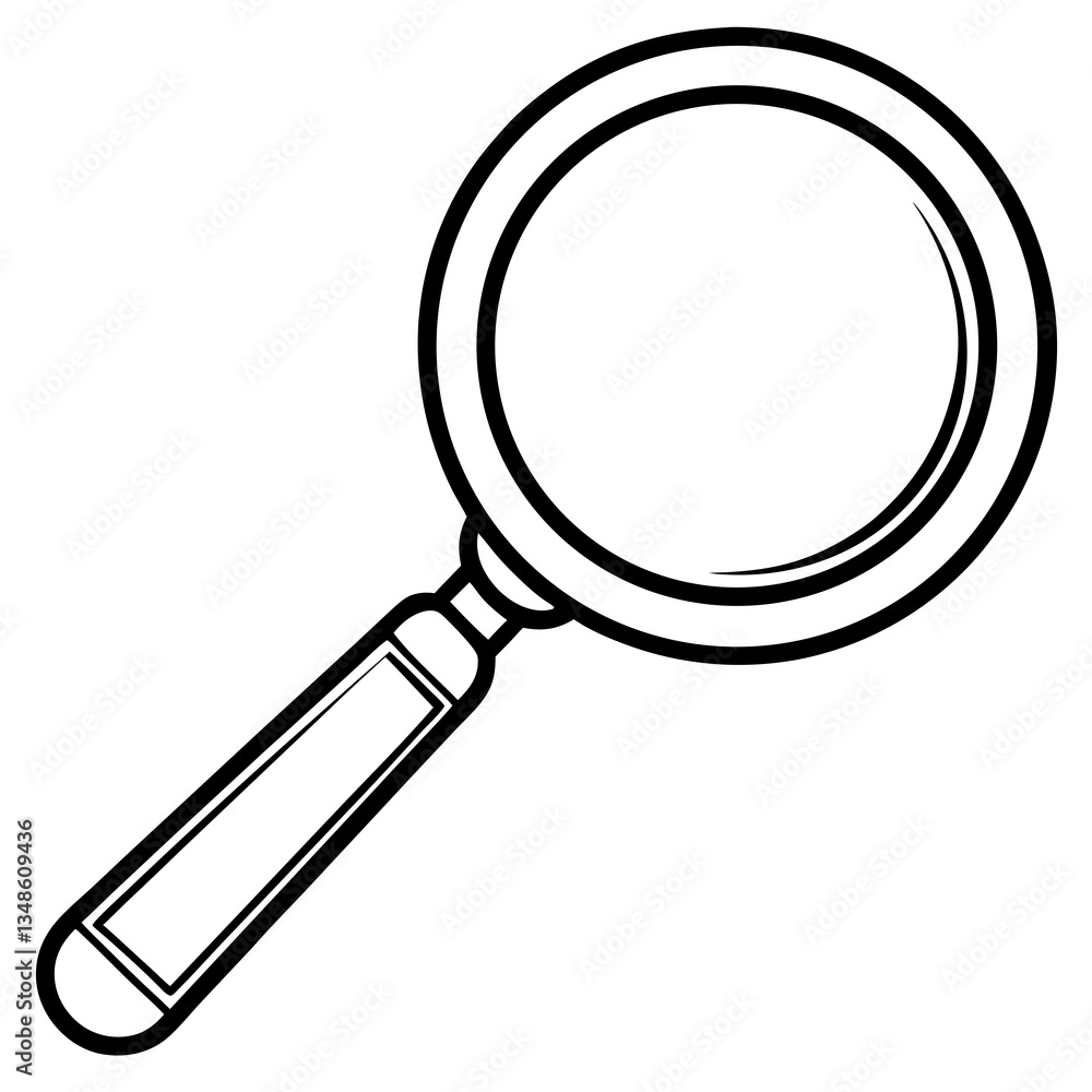 Simple Magnifying Glass Icon Vector Design. Simple Magnifying Glass Icon Vector Design.