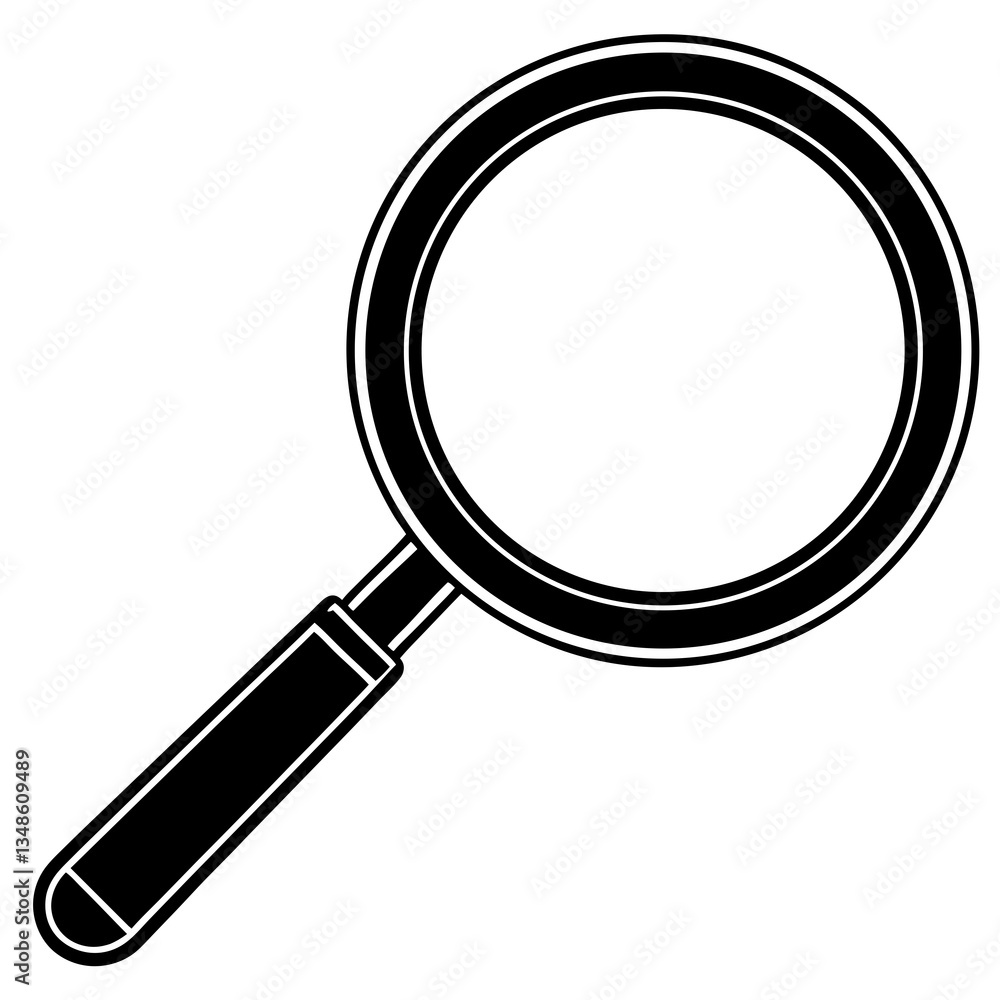 Simple Magnifying Glass Icon Vector Design. Simple Magnifying Glass Icon Vector Design.