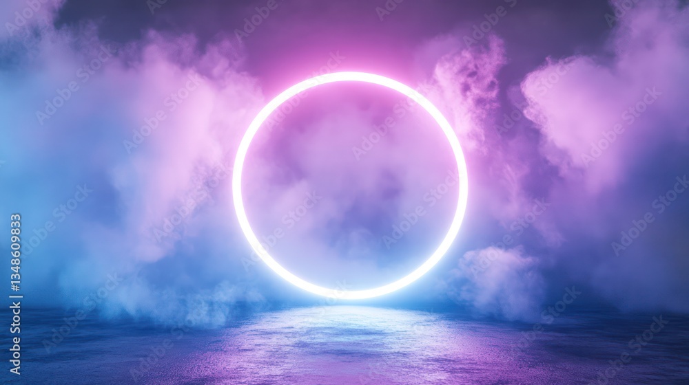 Neon Circle in Smoky Void Neon Circle in Smoky Void