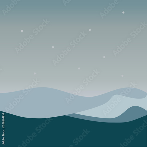 vector illustration of mountain landscape 