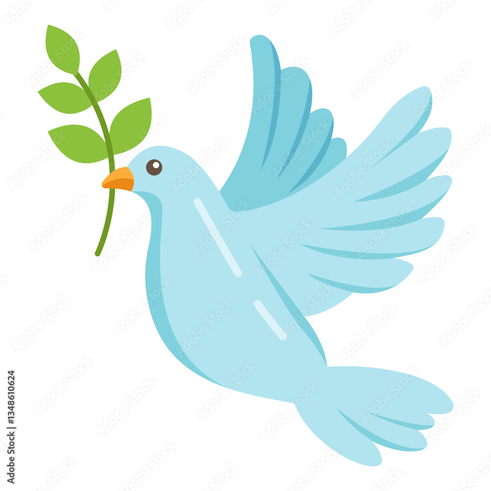 Obraz premium Dove with olive branch