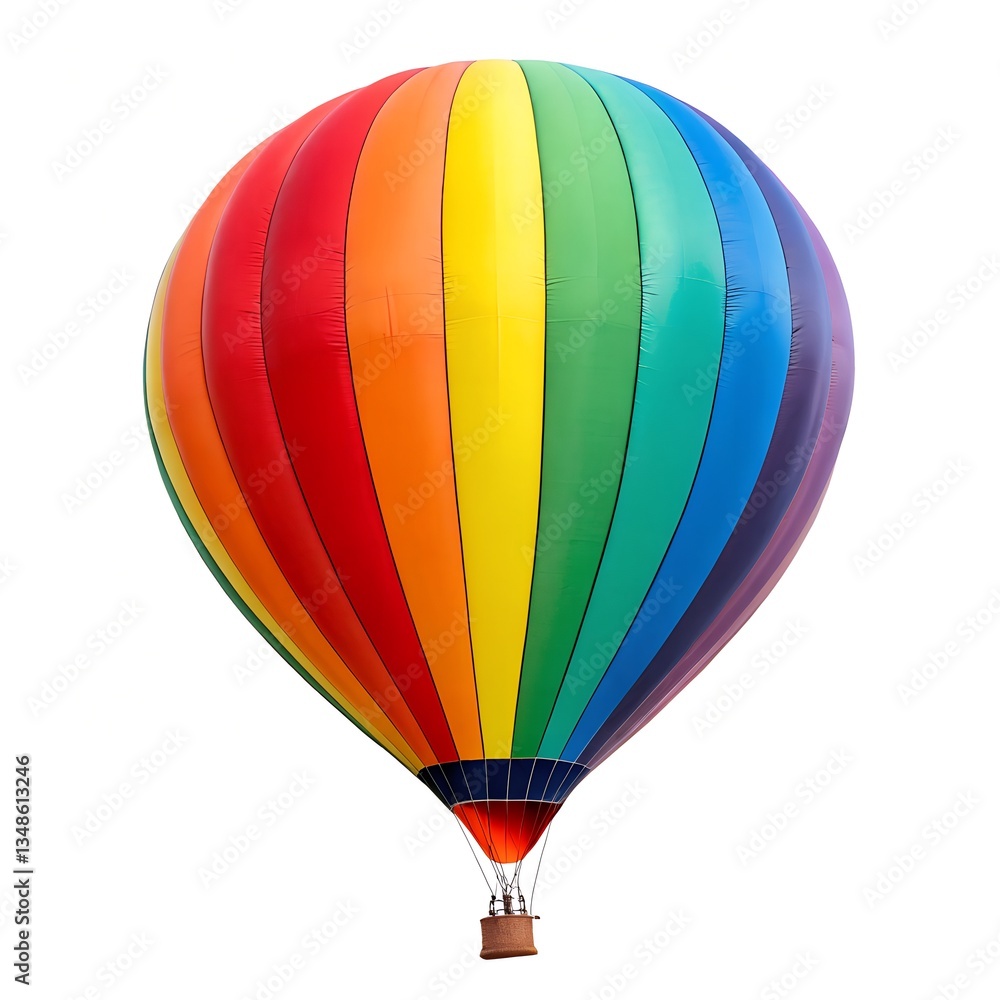 Fototapeta premium Colorful Hot Air Balloon Floating in the Sky
