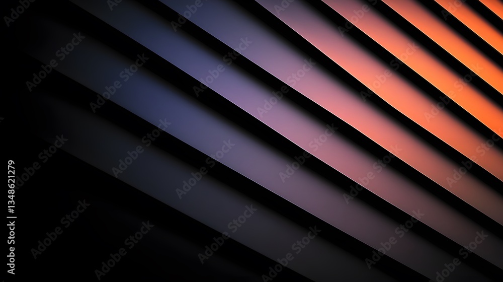 Obraz premium Diagonal Lines Displaying Several Gradient Color Transitions