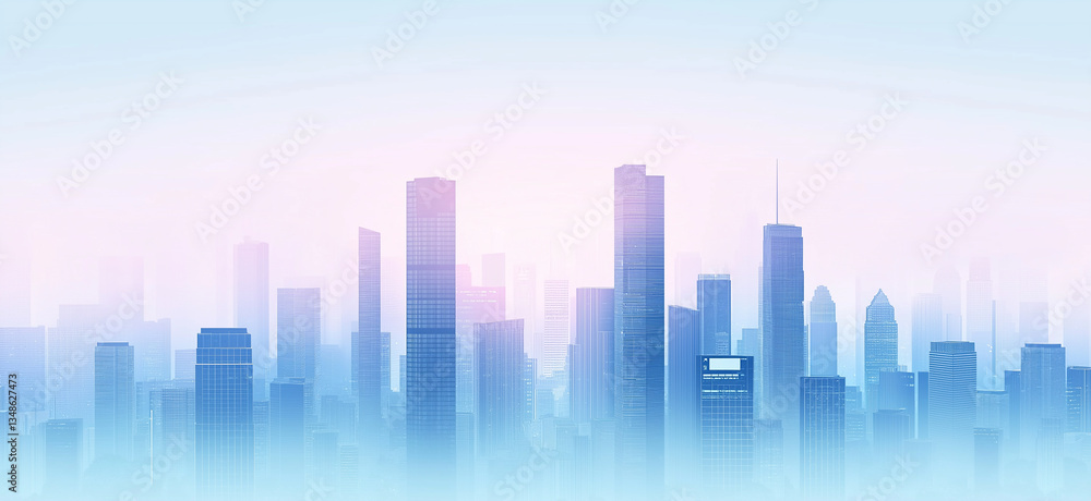 Silhouette of city which is similar to a sound wave Silhouette of city which is similar to a sound wave