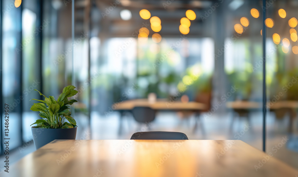 Abstract blurred office room interior. blurry working space with defocused effect. The picture tone has sunlight. Abstract blurred office room interior. blurry working space with defocused effect. The picture tone has sunlight.