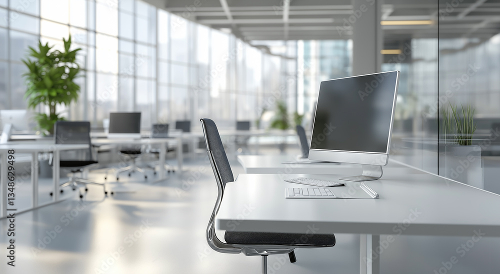 Blurring the Background in a Modern Office Interior Blurring the Background in a Modern Office Interior