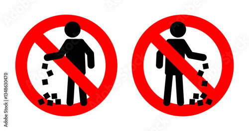 No littering sign. No trash prohibition.
